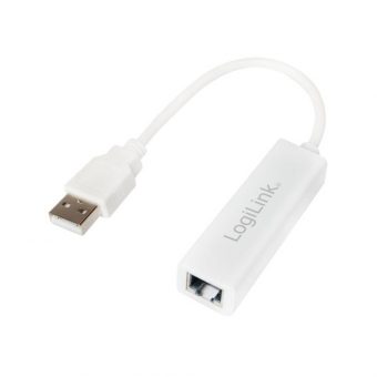 Logilink Adapter USB-A 2.0 to 10/100Mbps Ethernet Network White UA0144B