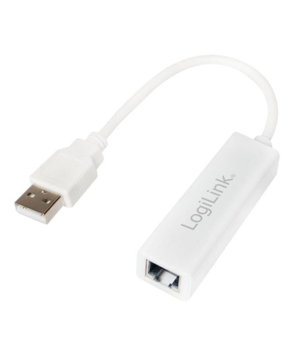Logilink Adapter USB-A 2.0 to 10/100Mbps Ethernet Network White UA0144B