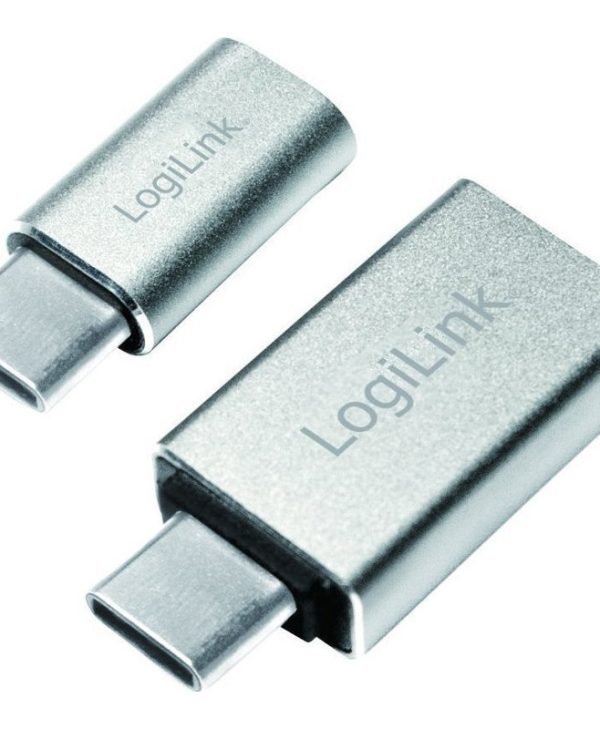 Logilink Adapter USB-Type C 3.1 Male  - Micro USB-B 2.0 Male 2 pcs Silver AU0040