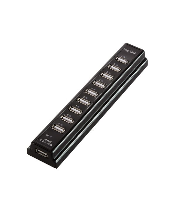 Logilink 10-Port USB 2.0 Hub 220V/3.5A Black UA0096