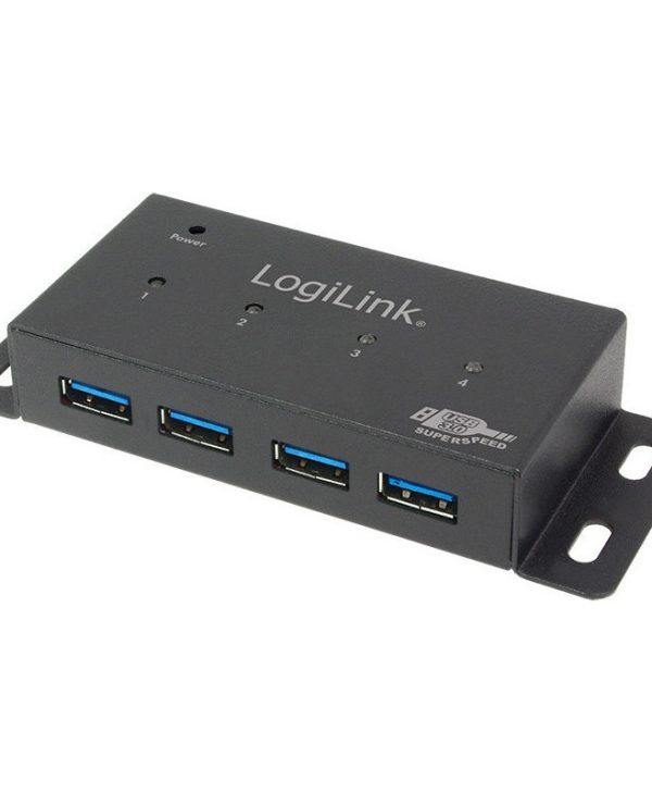 Logilink 4-Port USB 3.0 Hub 230V/3.5A Black UA0149