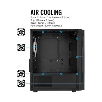 AeroCool Trinity V2 RGB Mini Tower Tempered Glass Black ACCS-PV32033.11 - Image 17