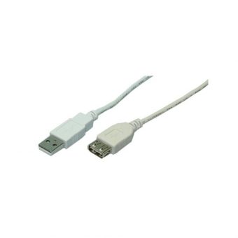 LogiLink Cable USB-A 2.0 Male - USB-A Female 2m Grey CU0010 - Image 2