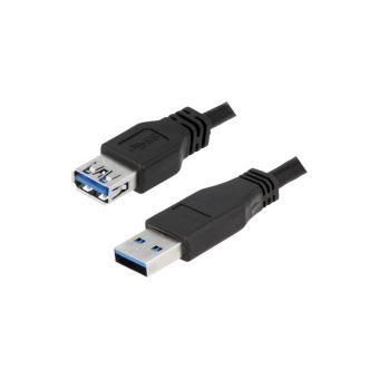 LogiLink Cable USB-A 3.0 Male – USB-A Female 2m Black CU0042 - Image 2