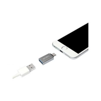 Logilink Adapter USB-Type C 3.1 Male  - Micro USB-B 2.0 Male 2 pcs Silver AU0040 - Image 2