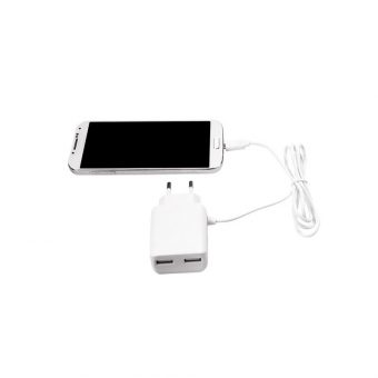Logilink 2 x USB-A Wall Charger 2.1A With Micro USB-B cable White PA0157W - Image 3