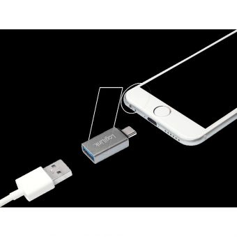 Logilink Adapter USB-Type C 3.2 Male to USB-A 2.0 Female Silver AU0042 - Image 3