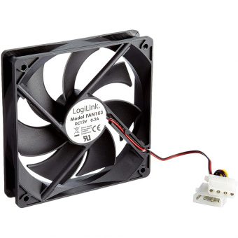 Logilink 103 120mm Molex Case Fan Black FAN103 - Image 3