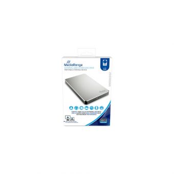 Mediarange External HDD 1ΤΒ USB-A 3.0 Silver MR996 - Image 4