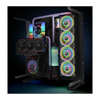 Thermaltake Riing Quad 12 RGB Radiator Fan TT Premium Snow White Edition 3-Pack CL-F100-PL12SW-A - Image 5