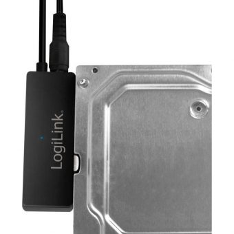Logilink Adapter USB-A 3.0 - Sata  12V/2A Black AU0050 - Image 5