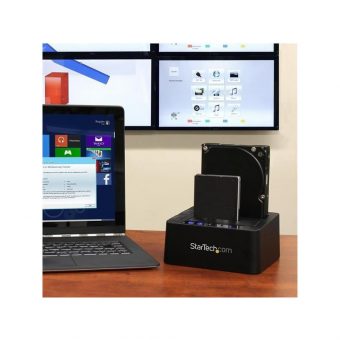 Startech 2x 2.5″/3.5″ USB-A 3.1 (10Gbps)  Sata III Docking Station Black SDOCK2U313 - Image 7