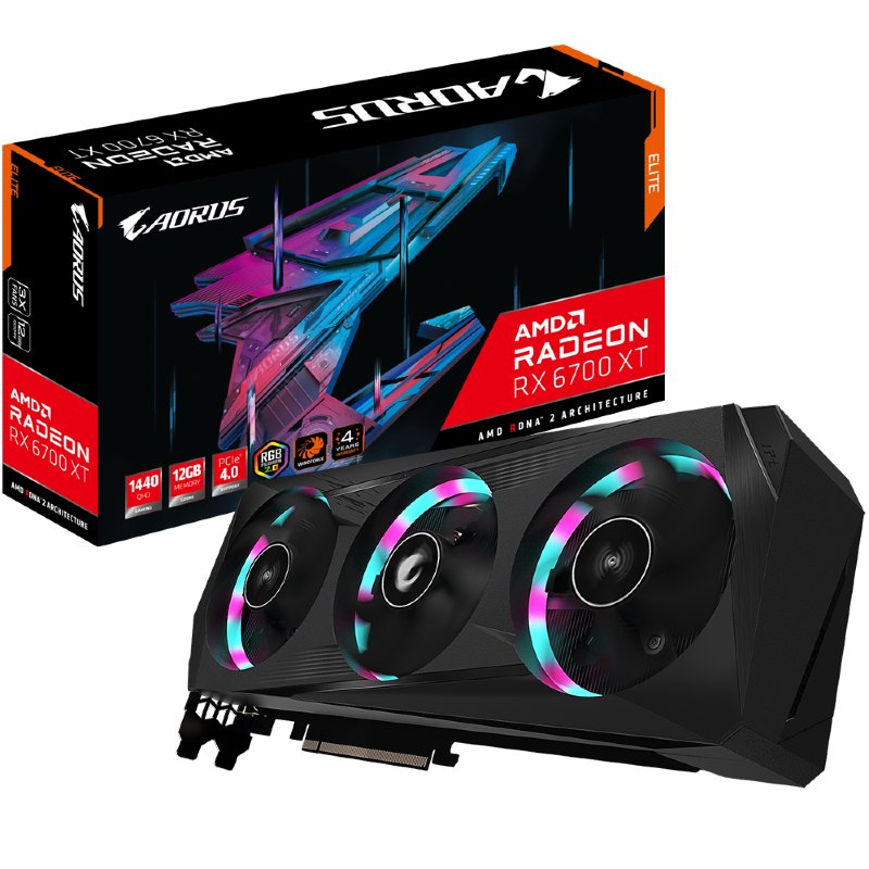 Gigabyte Radeon RX 6700 XT Aorus Elite 12G 12GB GDDR6 GV-R67XTAORUS E-12GD
