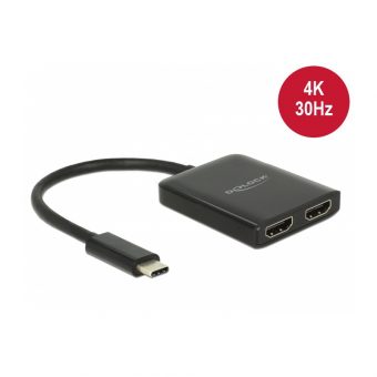 Delock Adapter USB Type-C To 2 x HDMI 4K 30 Hz 87719