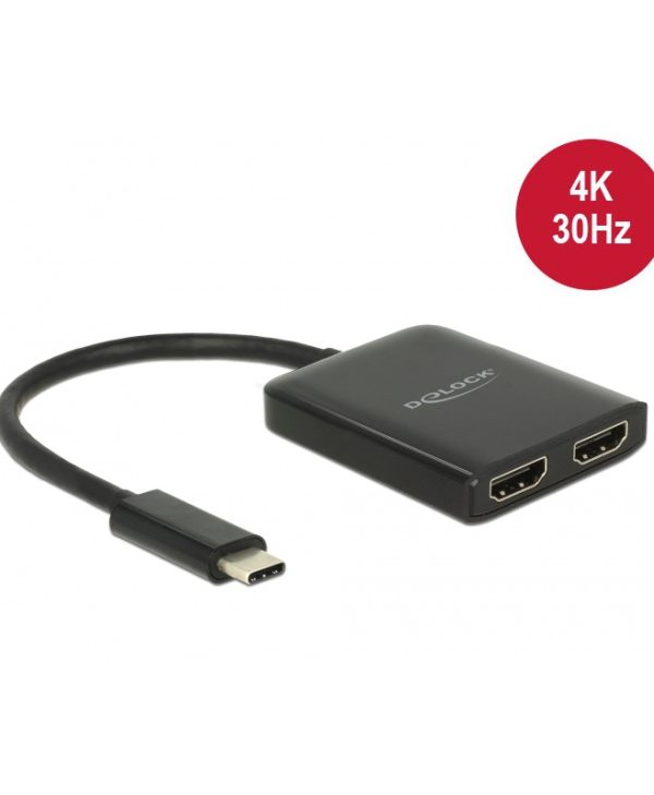 Delock Adapter USB Type-C To 2 x HDMI 4K 30 Hz 87719