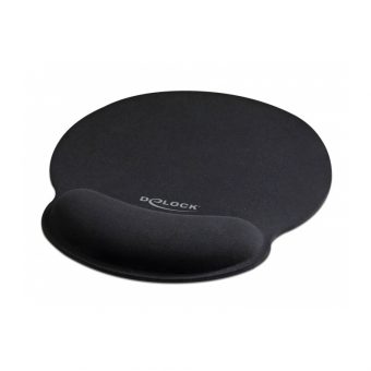 Delock Mouse Pad With Wrist Rest Black 12559