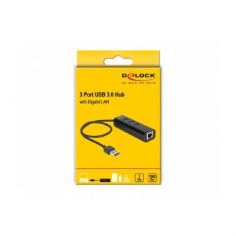 Delock Hub 3-port + 1-port Gigabit LAN 10/100/1000 Mbps 62653 - Image 2