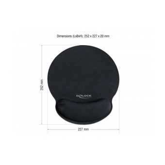 Delock Mouse Pad With Wrist Rest Black 12559 - Image 2