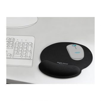 Delock Mouse Pad With Wrist Rest Black 12559 - Image 3