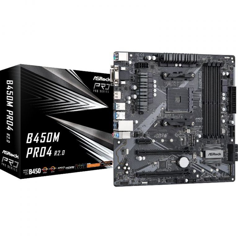 ASRock B450M Pro4 R2.0 90-MXBEG0-A0UAYZ