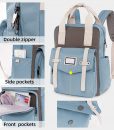 Kingslong KV14BLPL1 Vintage Series 14.14 Backpack Blue 6928521635461_5