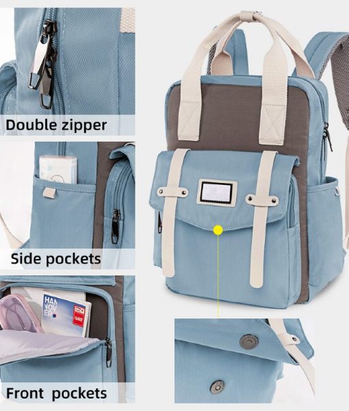 Kingslong KV14BLPL1 Vintage Series 14.14 Backpack Blue 6928521635461_5