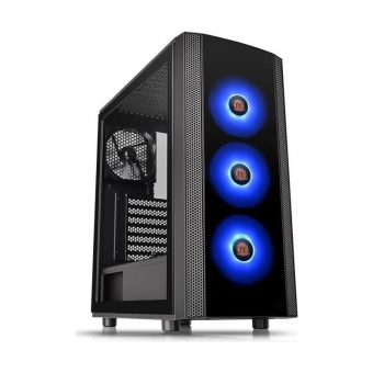 Thermaltake Versa J25 TG RGB Midi Tower Tempered Glass Black CA-1L8-00M1WN-01