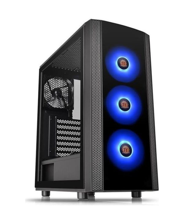 Thermaltake Versa J25 TG RGB Midi Tower Tempered Glass Black CA-1L8-00M1WN-01