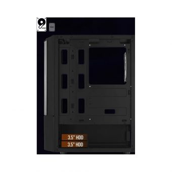 AeroCool Quantum V3 RGB Midi Tower Tempered Glass Black ACCM-PV30133.11 - Image 16