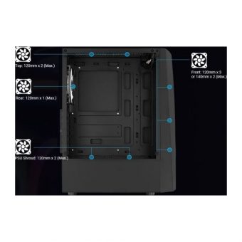 Aerocool Wave V3 ARGB Tempered Glass Midi Tower ACCM-PV35143.11 - Image 17