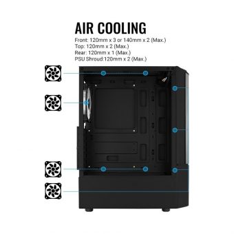 AeroCool Quantum V3 RGB Midi Tower Tempered Glass Black ACCM-PV30133.11 - Image 20