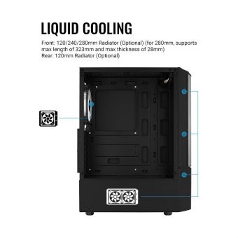AeroCool Quantum V3 RGB Midi Tower Tempered Glass Black ACCM-PV30133.11 - Image 22