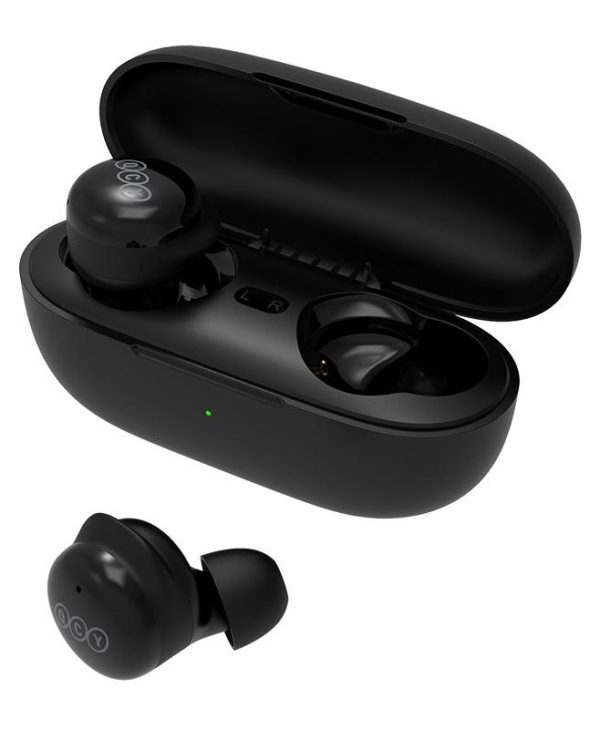 QCY T17 TWS Dynamic Driver Noise Cancel Black Earbuds 6957141407028