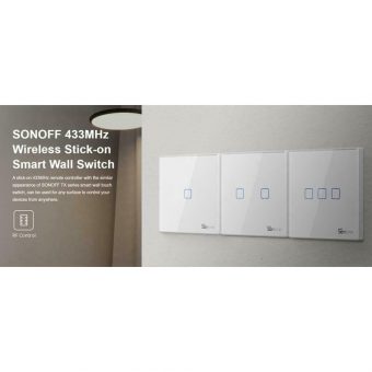Sonoff T2EU3C-RF Sticky Wireless Smart Wall Switch 3-Channel M0802030011 - Image 4