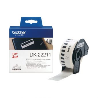 Brother Black on White Label Roll 2.9 cm x 15.2 m DK-22211