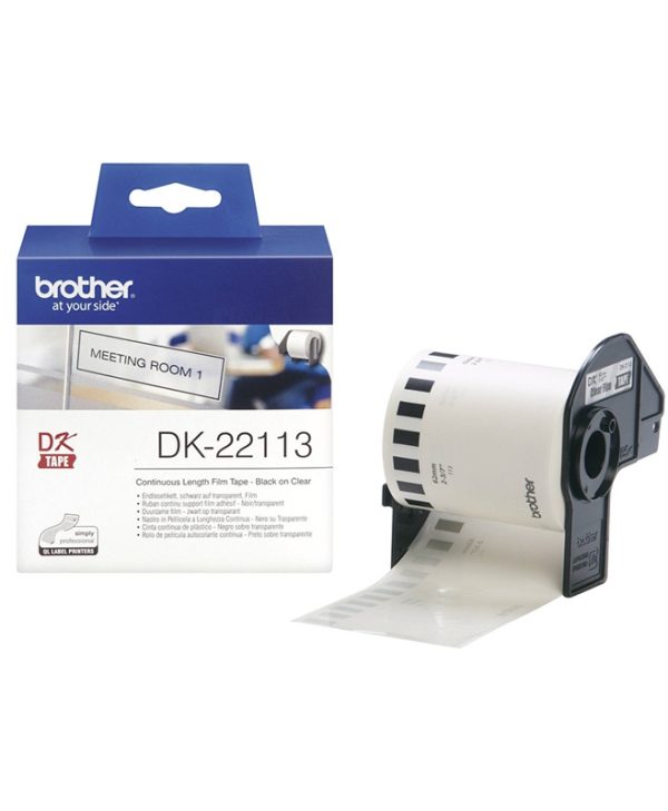 Brother Black on White Label Roll 6.2cm x 15.2m DK22113
