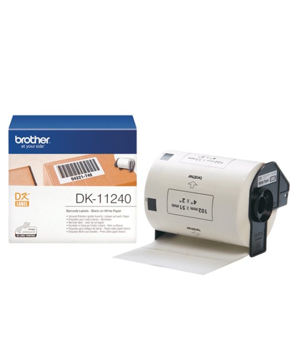 Brother Black on White Label Roll 10.2 x 5.1cm DK-11240