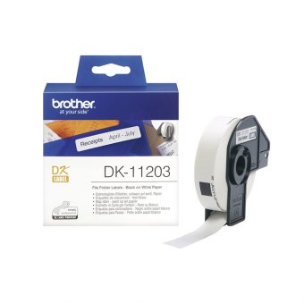 Brother Black on White Label Roll 1.7 x 8.7cm DK-11203