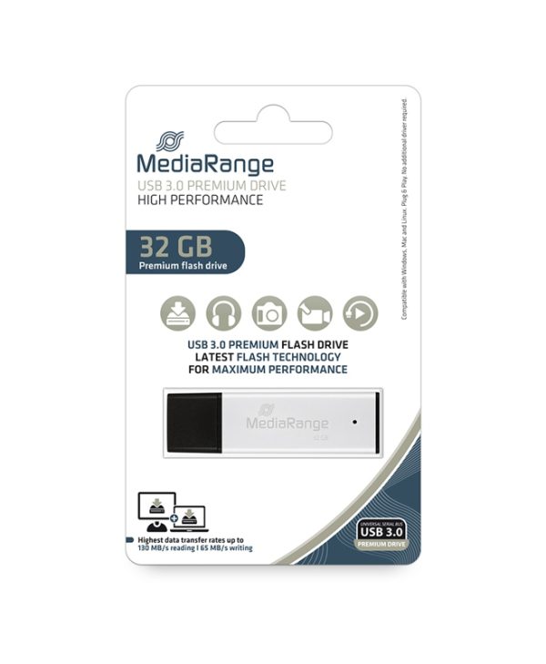MediarRange High Performance 32GB USB 3.0 Flash Drive MR1900