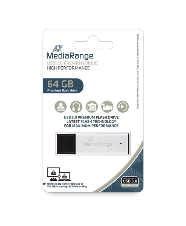MediarRange High Performance 64GB USB 3.0 Flash Drive MR1901