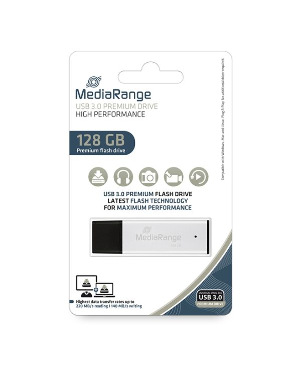 MediarRange High Performance 128GB USB 3.0 Flash Drive MR1902