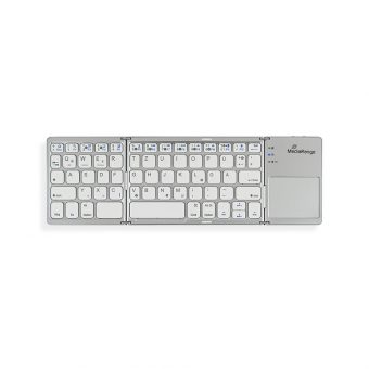 MediarRange Foldabe/Rechargable Bluetooth Keyboard With Touchpad Silver MROS133-GR