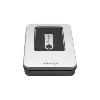 MediaRange Aluminium Storage Box For USB Flash Drives Silver MRBOX901