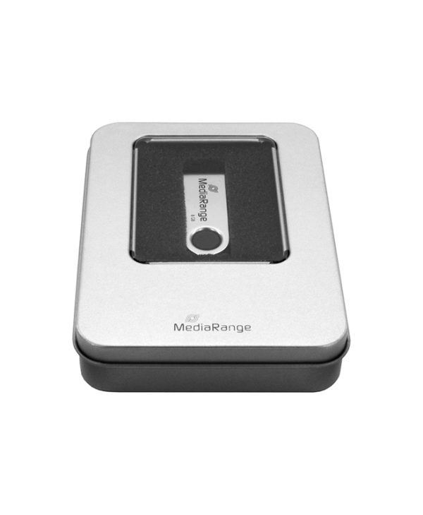 MediaRange Aluminium Storage Box For USB Flash Drives Silver MRBOX901