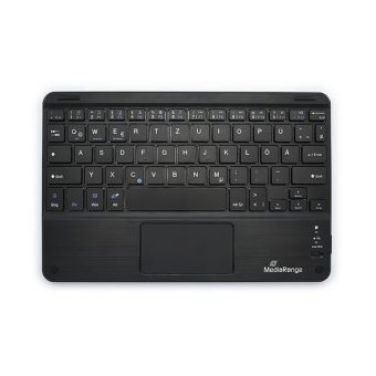 MediaRange Compact Size Ultra Flat Keys Bluetooth Keyboard With Touchpad Black MROS130-GR