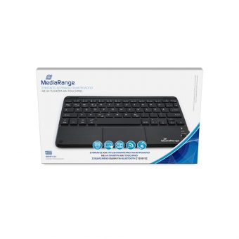 MediaRange Compact Size Ultra Flat Keys Bluetooth Keyboard With Touchpad Black MROS130-GR - Image 3