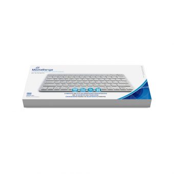 MediaRange Compact Size Ultra Flat Keys Bluetooth Keyboard Silver MROS132-GR - Image 4