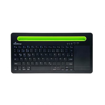MediaRange Rechargable Multi-Device Bluetooth Keyboard With Touchpad/Tablet Slot Black MROS131-GR