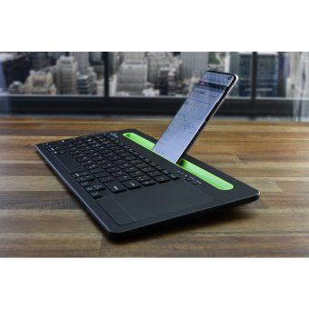 MediaRange Rechargable Multi-Device Bluetooth Keyboard With Touchpad/Tablet Slot Black MROS131-GR - Image 5