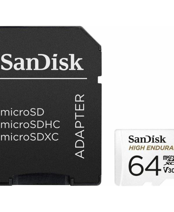 SanDisk High Endurance MicroSDXC 64GB UHS-I U3 V30 With Adapter SDSQQNR-064G-GN6IA